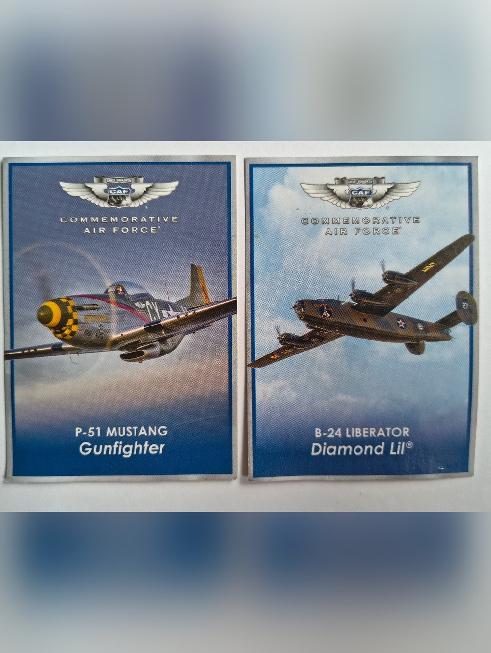 Air Force P-51 Mustang & B-24 Liberator Cards